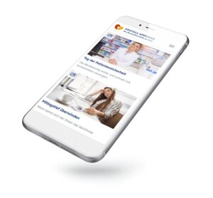 Webdesign für mobile Website für Apotheke in Dresden und Radebeul